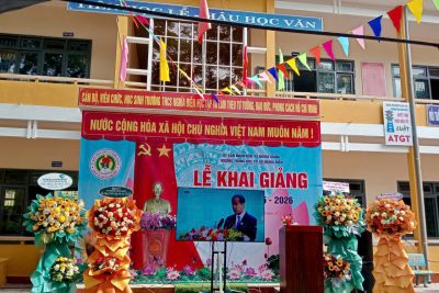 TRƯỜNG THCS NGHĨA ĐIỀN LONG TRỌNG TỔ CHỨC LỄ KHAI GIẢNG NĂM HỌC 2025 – 2026